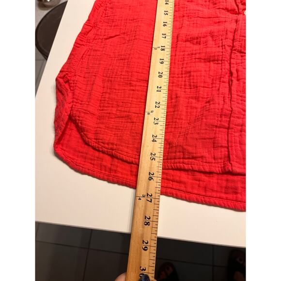 J. Crew Bright Pink Linen Long Sleeve Button-Up Shirt Size Small - Picture 5 of 6